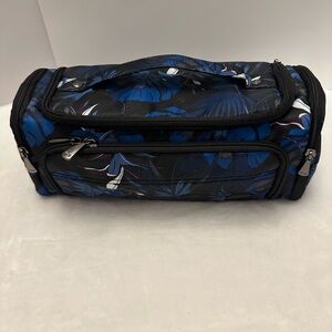 Lug Trolley Cosmetic Case in Botanical Black